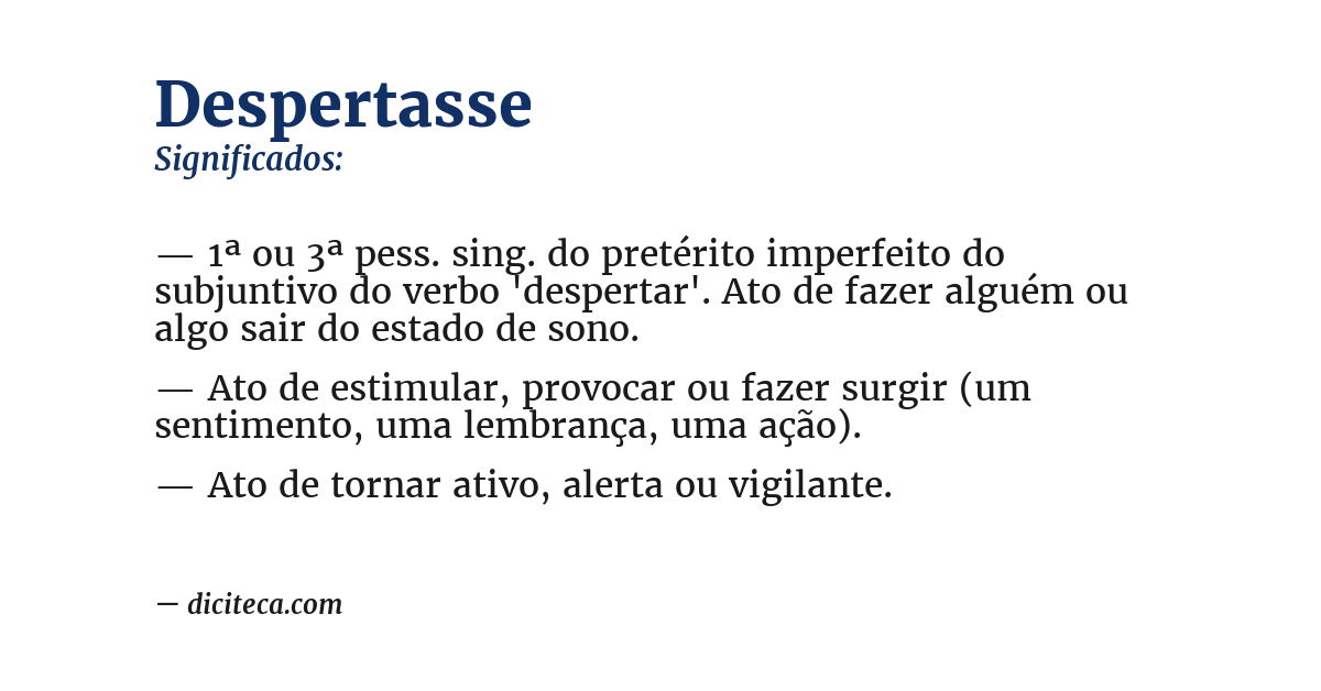 Significado de despertasse