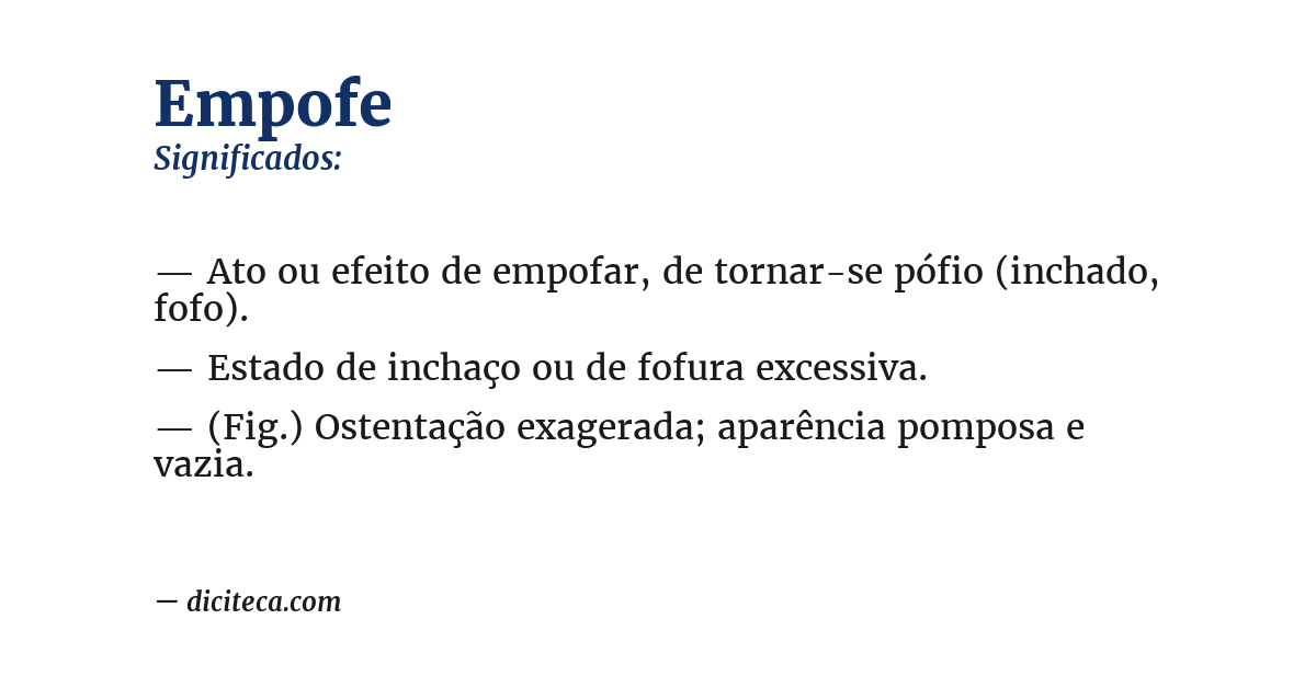 Significado de empofe