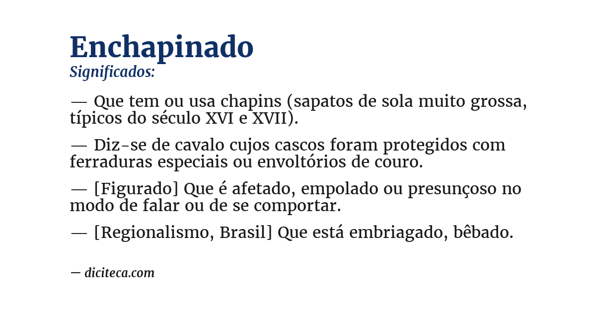 Significado de enchapinado