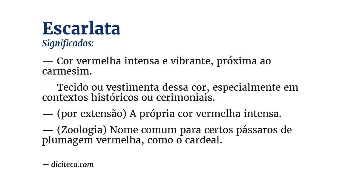 Significado de escarlata
