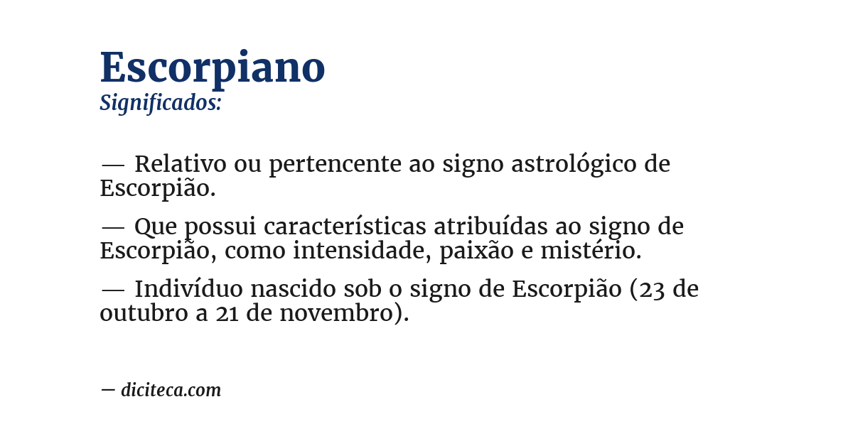 Significado de escorpiano