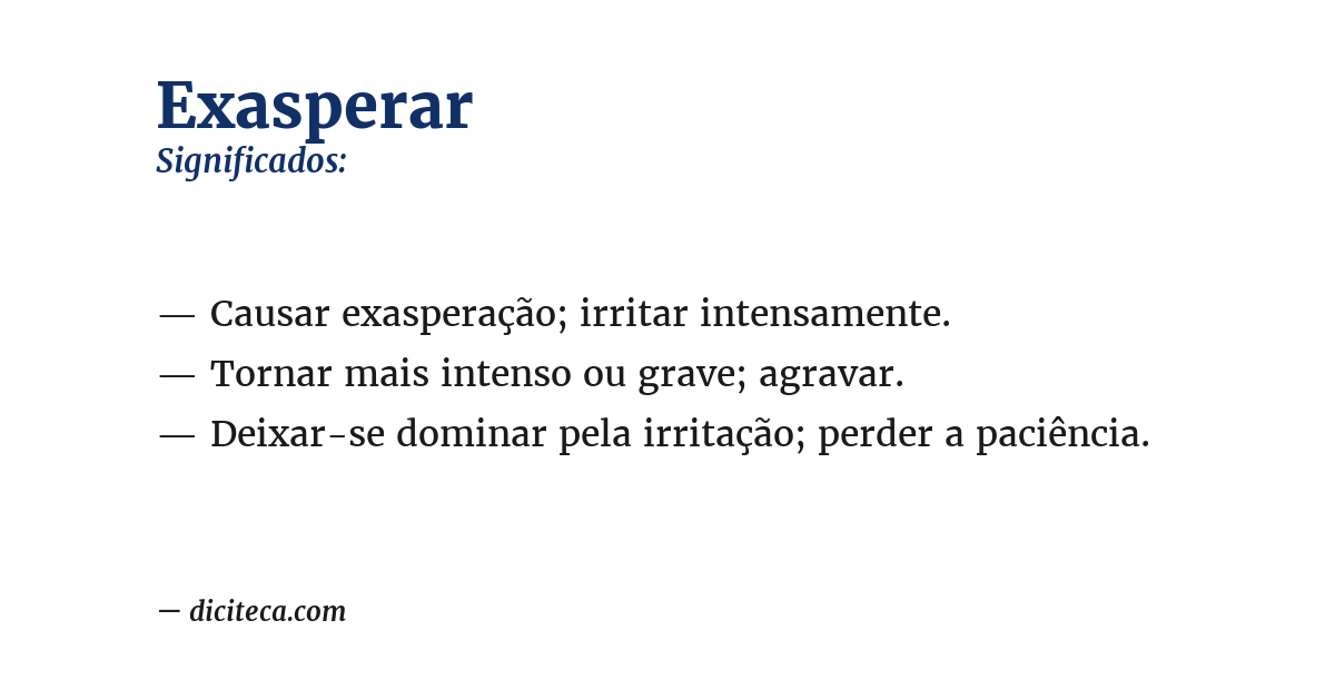 Significado de exasperar