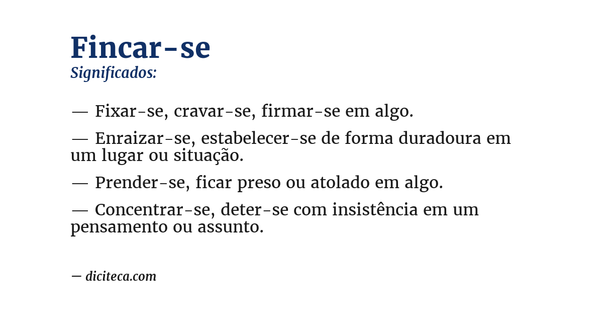 Significado de fincar-se