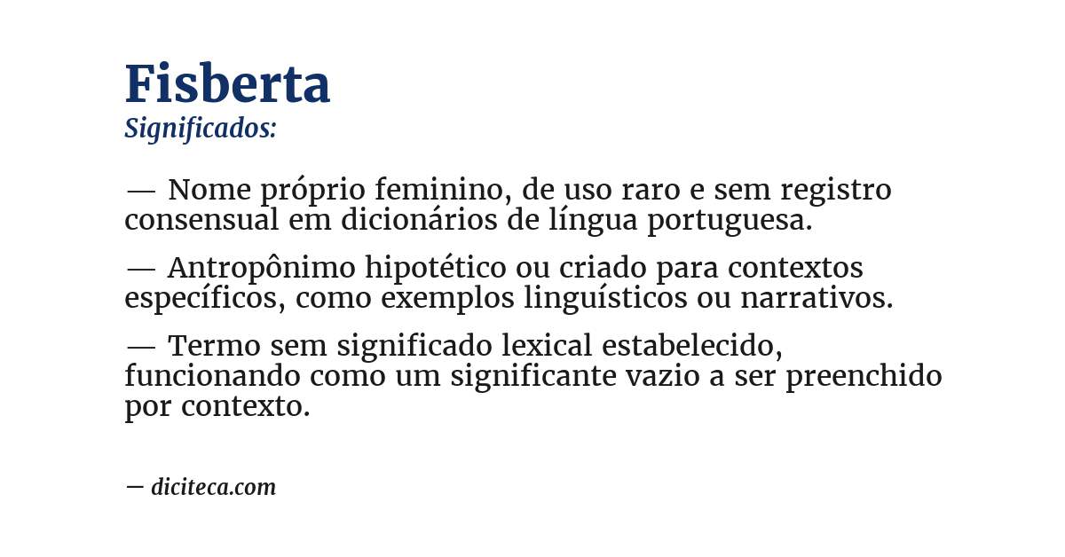 Significado de fisberta