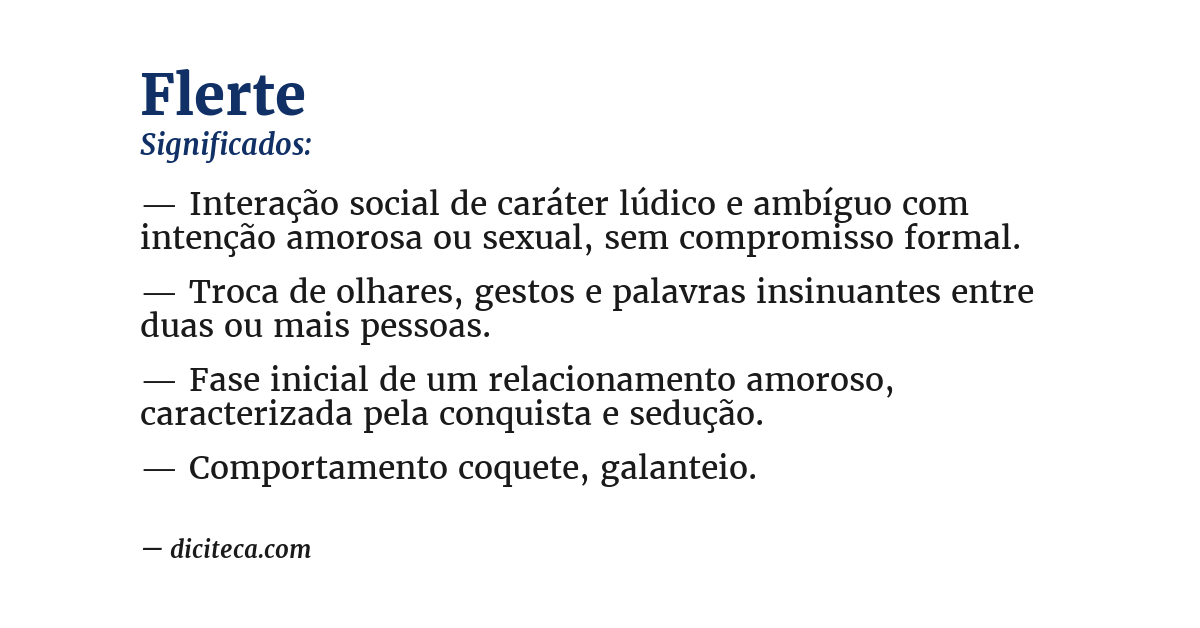 Significado de flerte