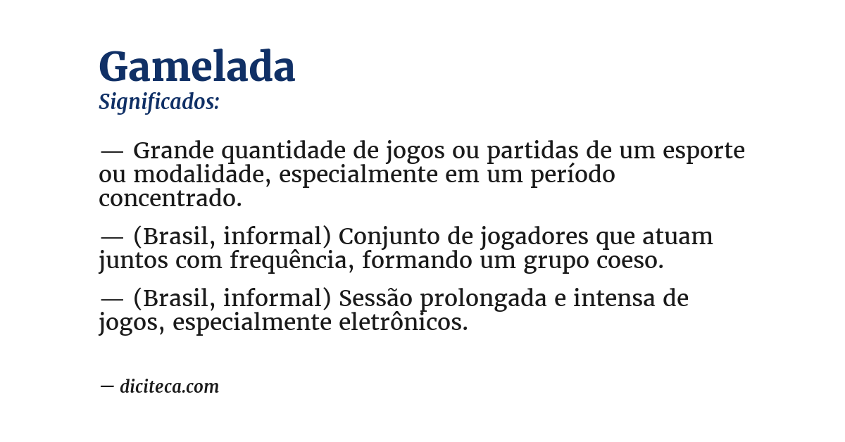 Significado de gamelada