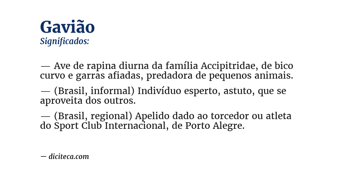 Significado de gavião