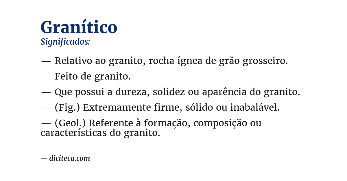 Significado de granítico