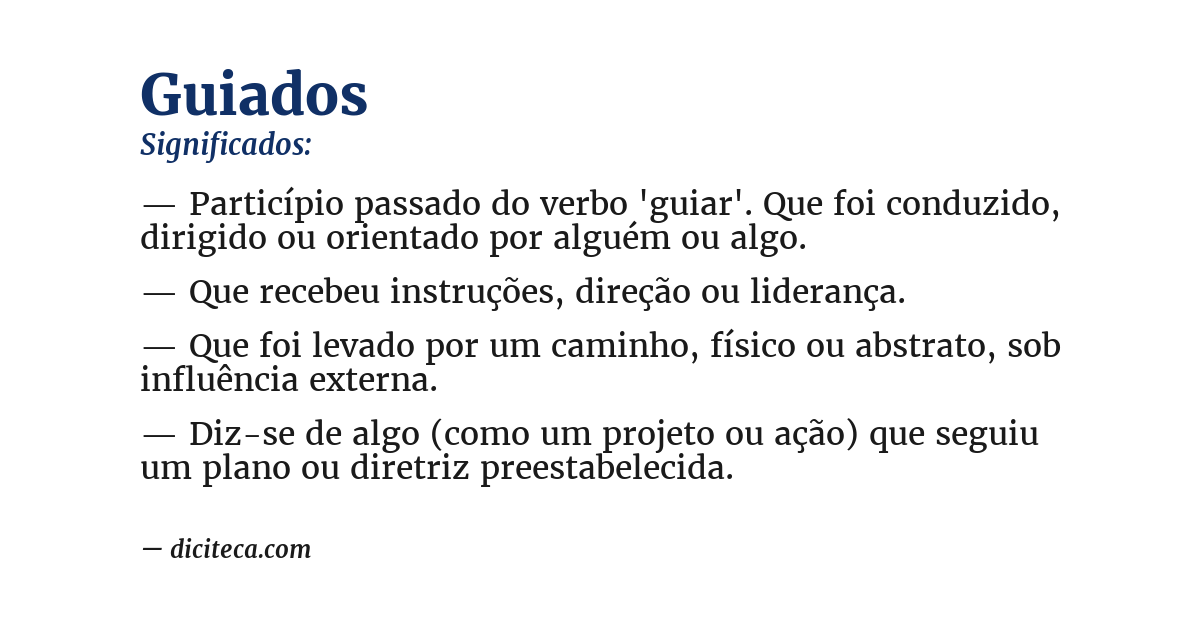 Significado de guiados