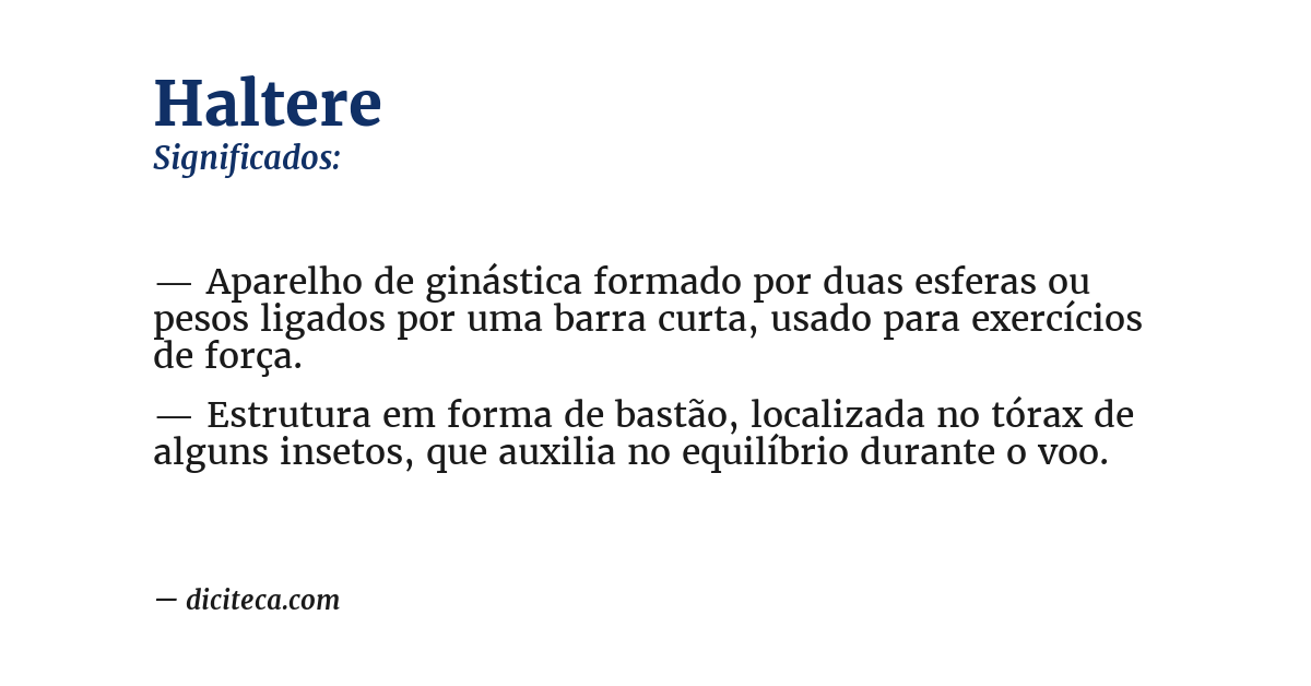 Significado de haltere