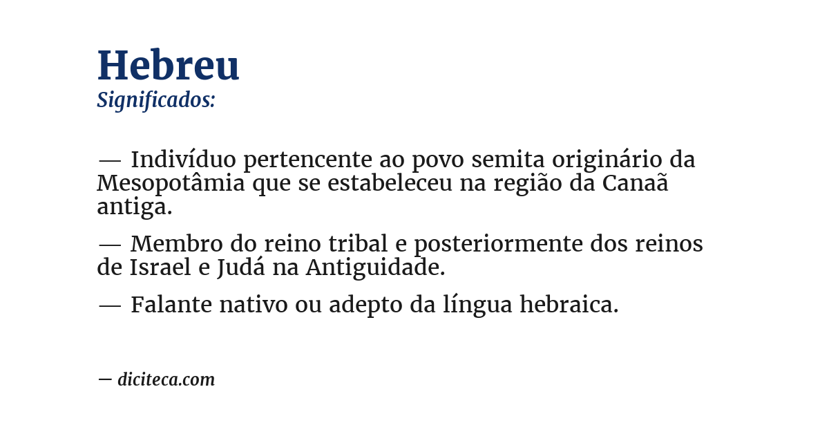 Significado de hebreu
