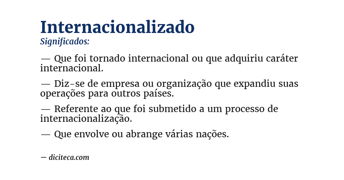 Significado de internacionalizado