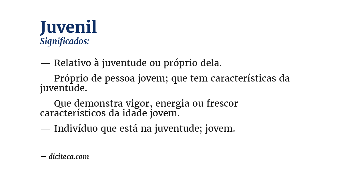 Significado de juvenil