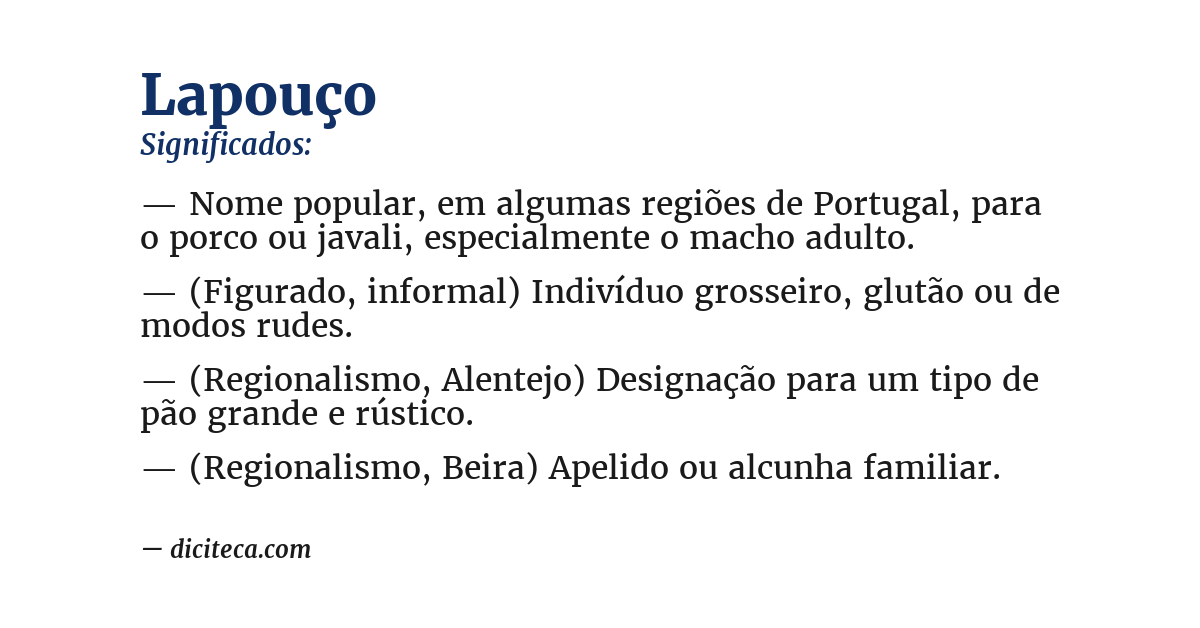 Significado de lapouço
