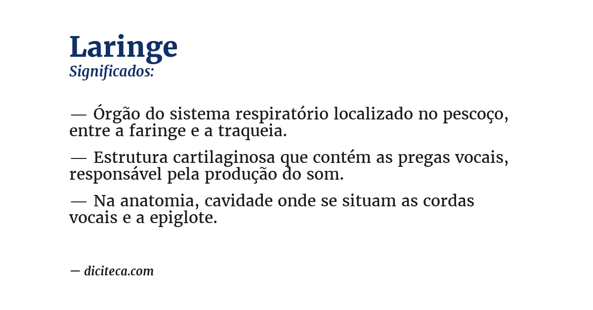 Significado de laringe