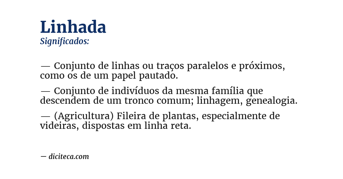 Significado de linhada