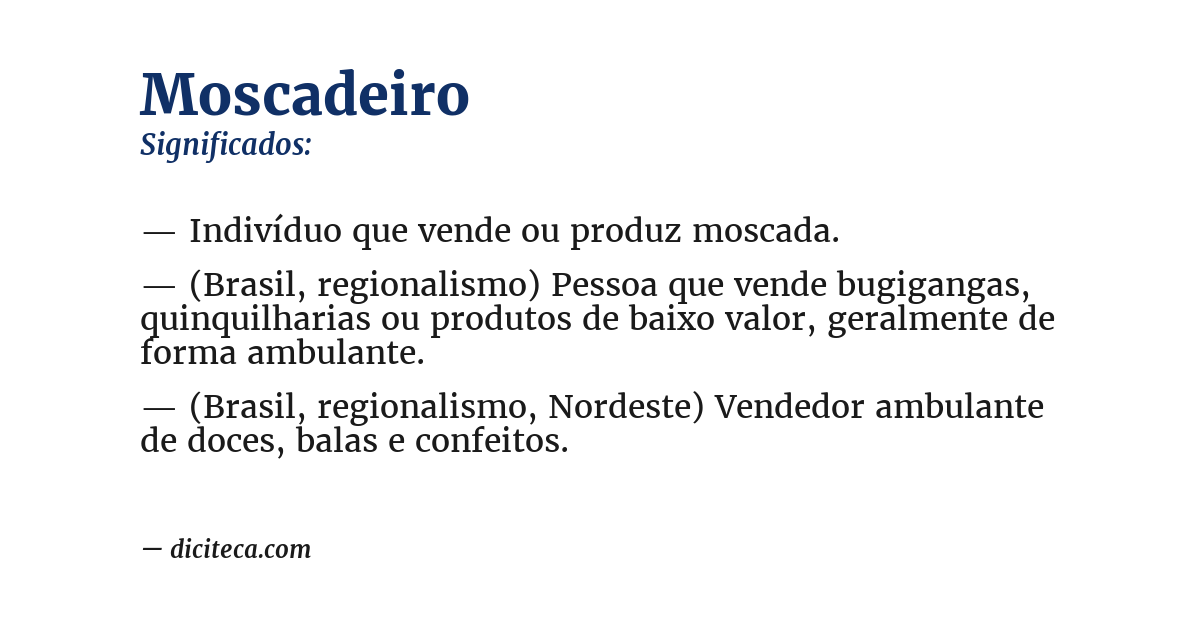 Significado de moscadeiro
