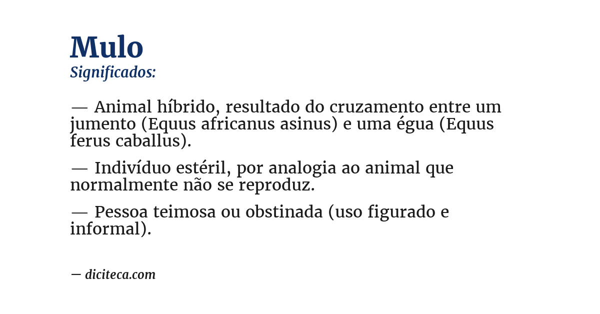 Significado de mulo