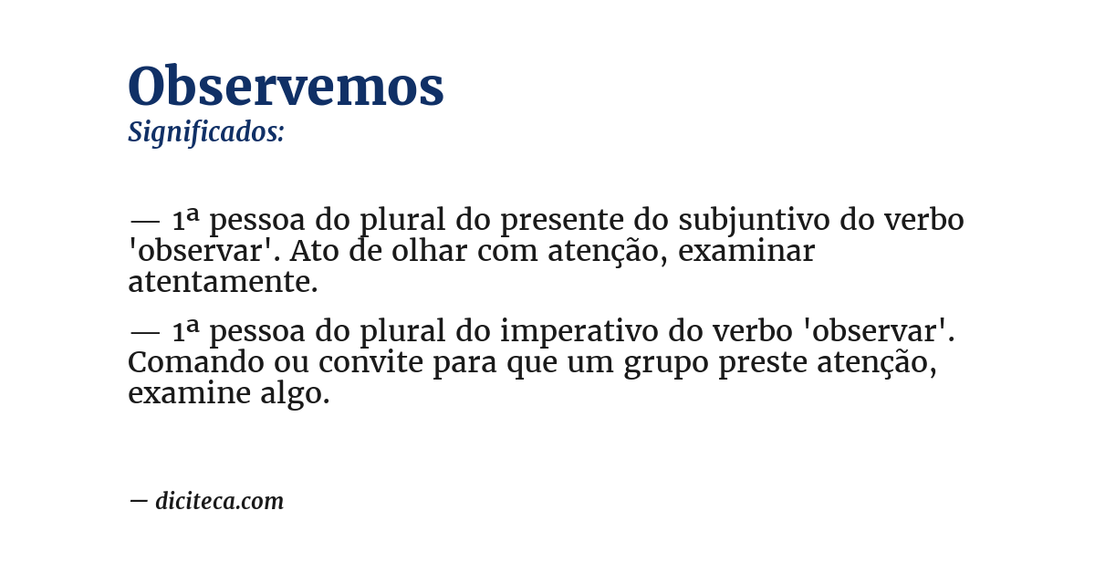Significado de observemos