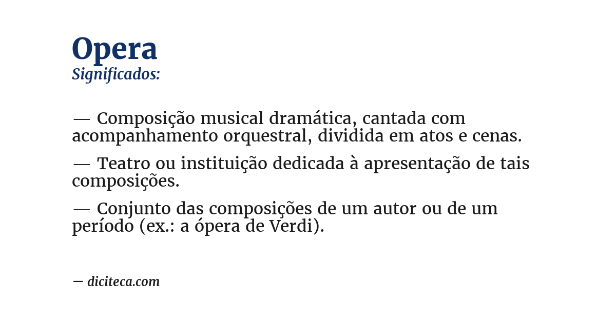 Significado de opera