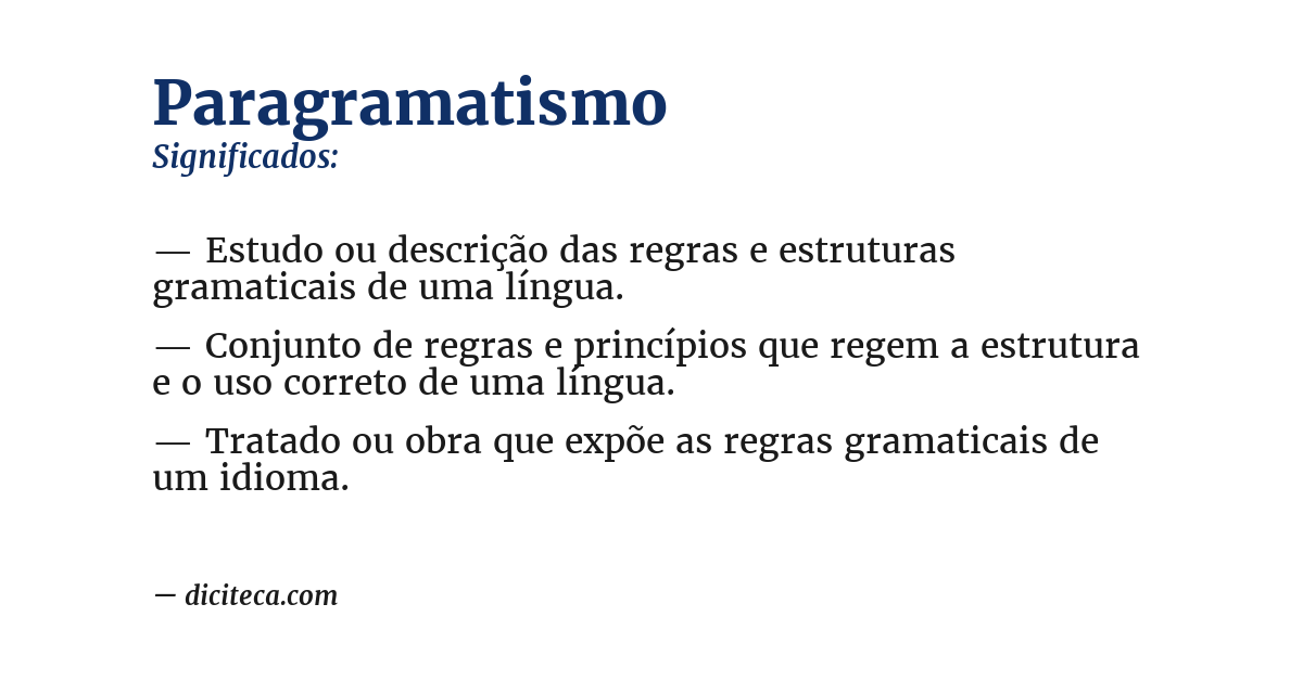 Significado de paragramatismo