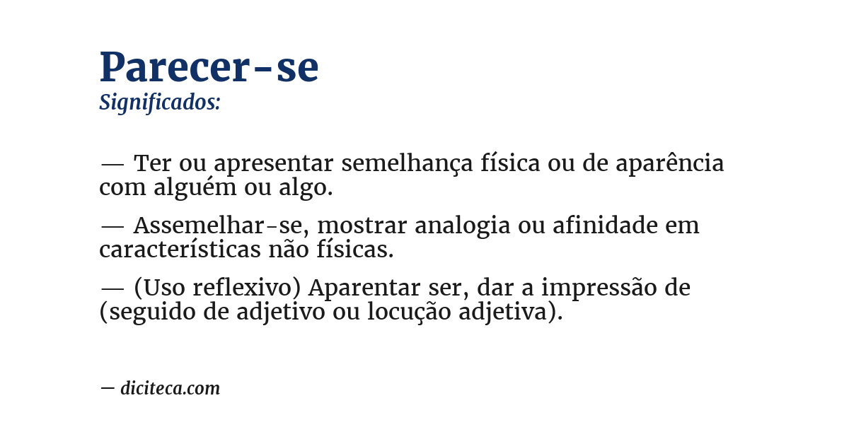 Significado de parecer-se