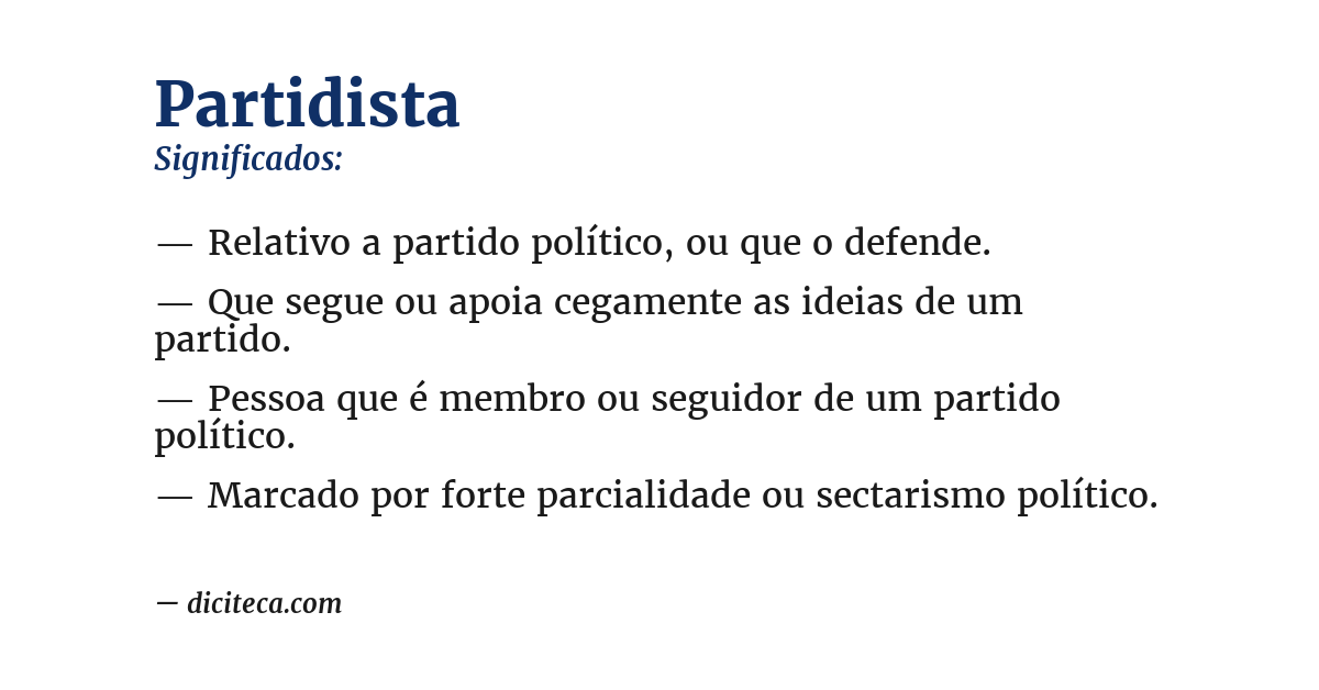 Significado de partidista