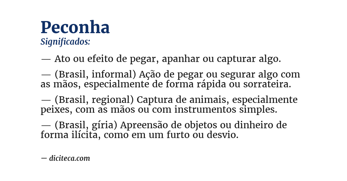 Significado de peconha