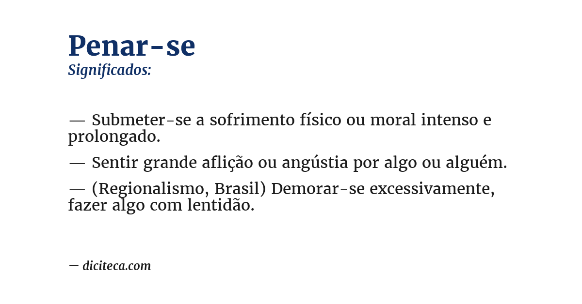 Significado de penar-se