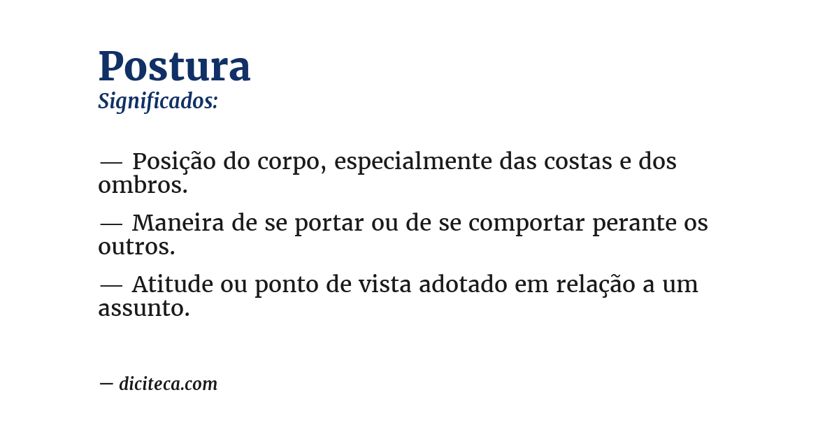 Significado de postura