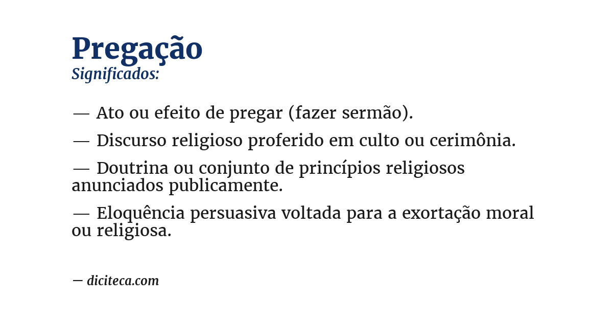 Significado de pregação