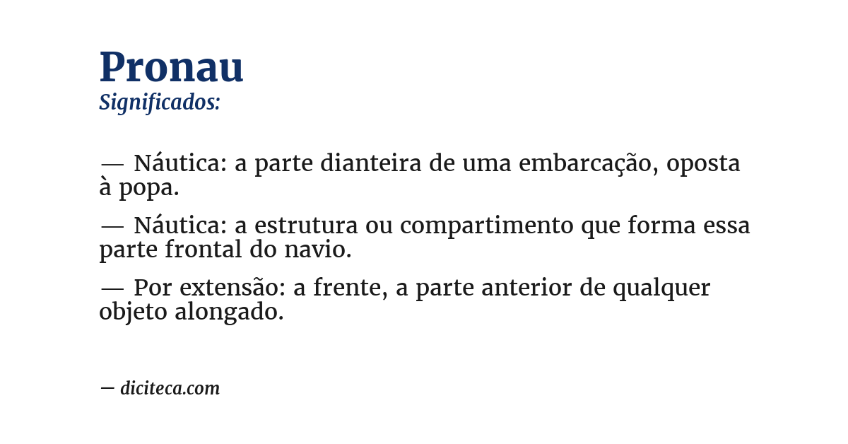 Significado de pronau