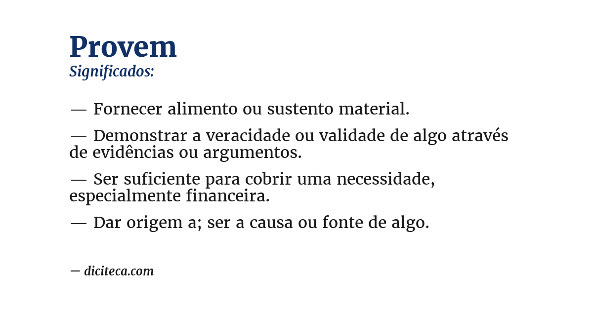 Significado de provem