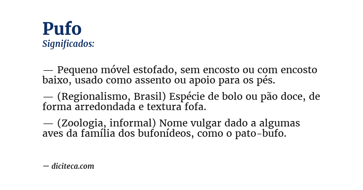 Significado de pufo