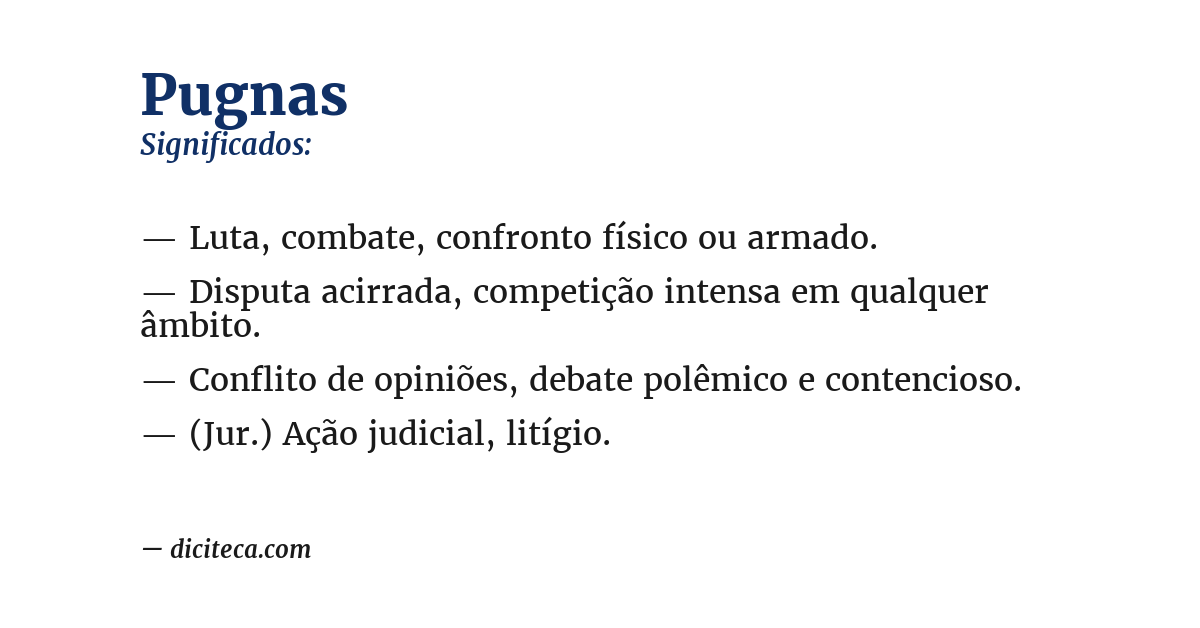 Significado de pugnas