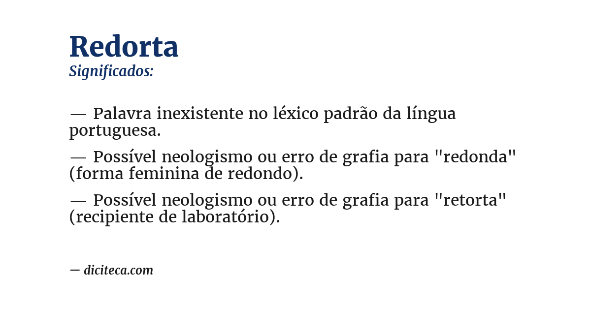 Significado de redorta