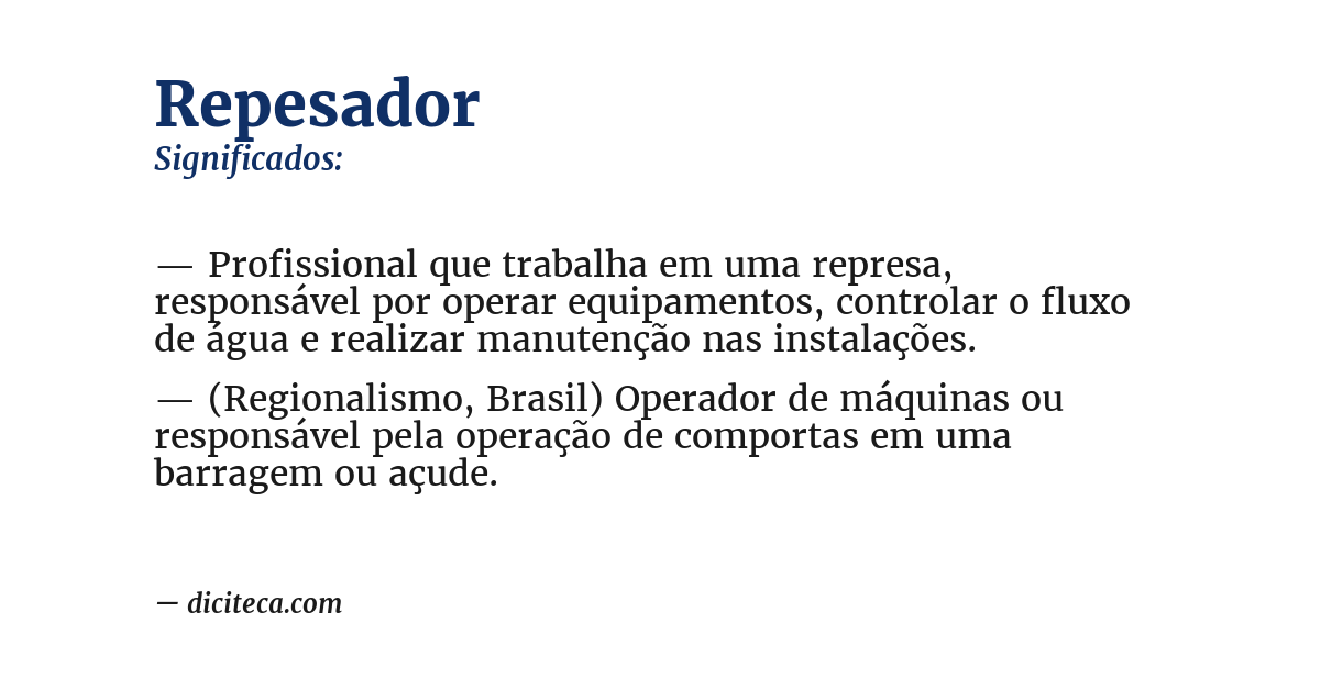 Significado de repesador