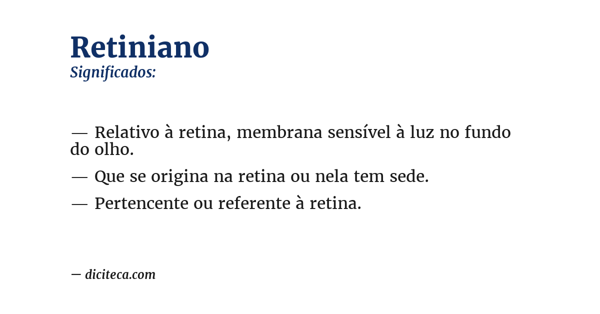 Significado de retiniano