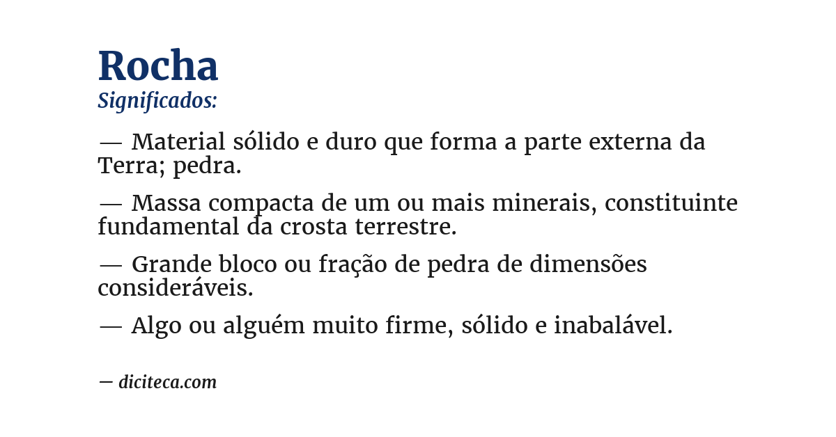 Significado de rocha