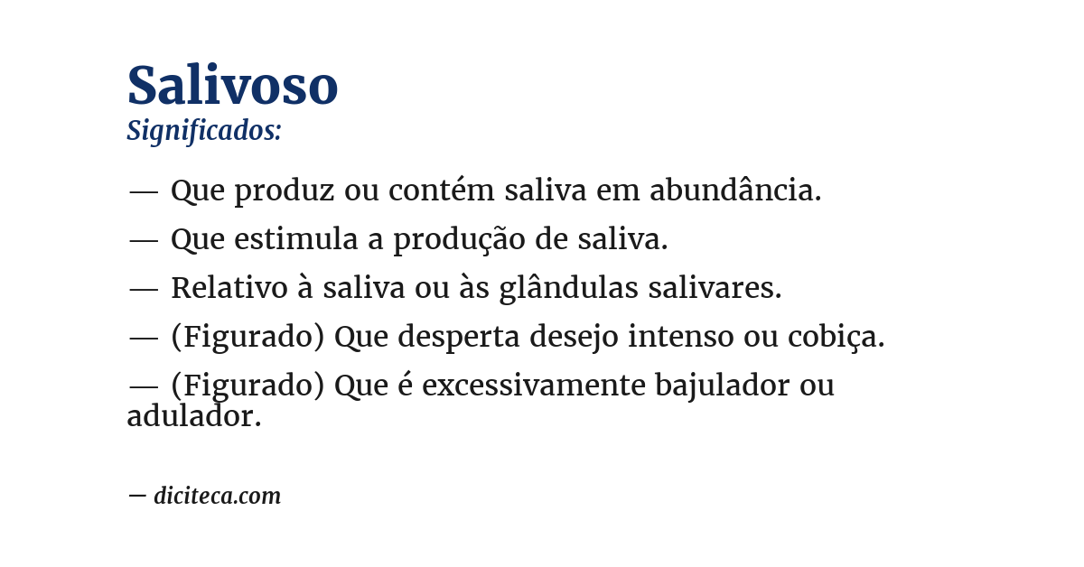 Significado de salivoso