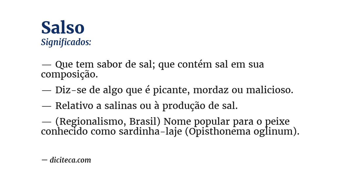 Significado de salso