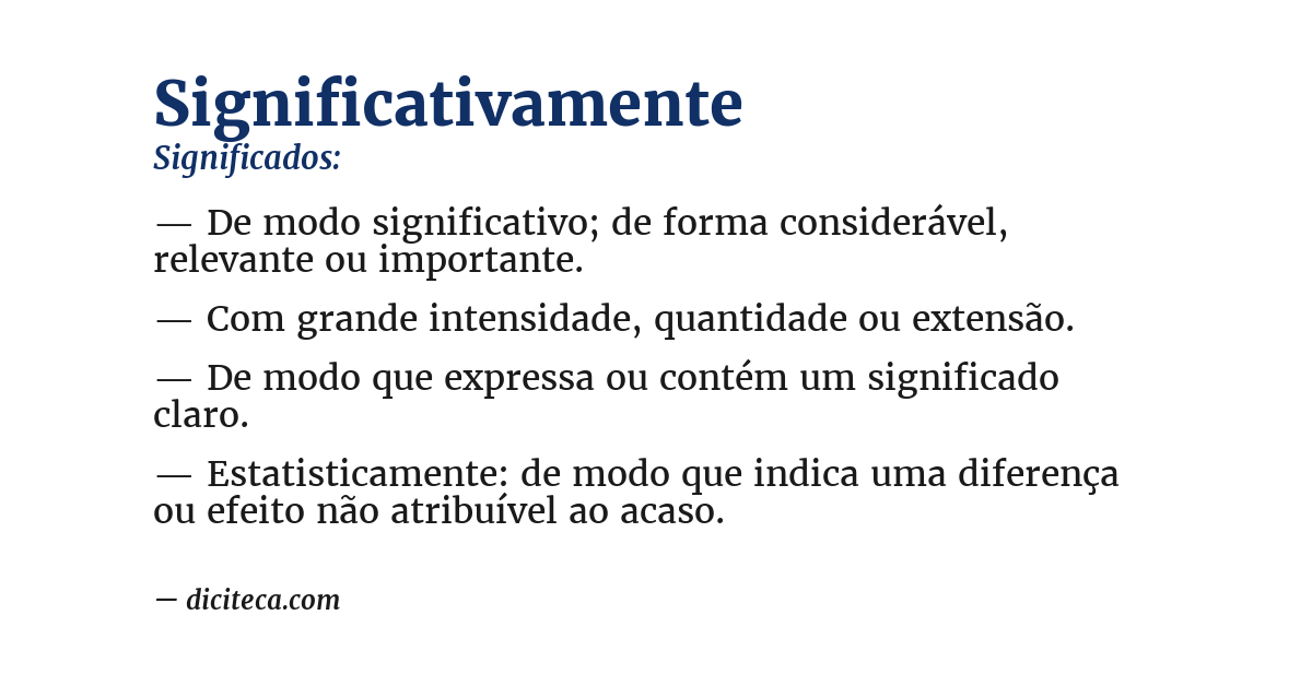 Significado de significativamente