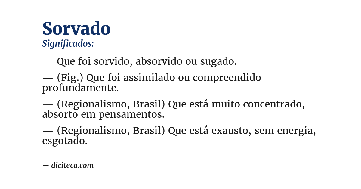 Significado de sorvado