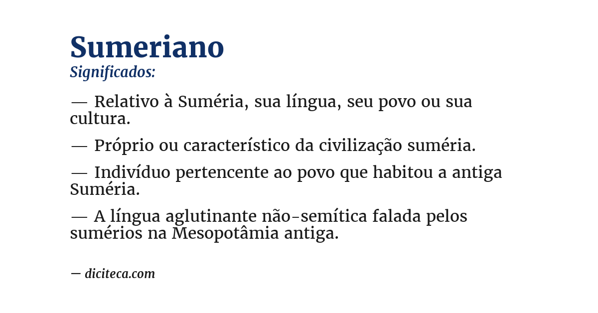 Significado de sumeriano