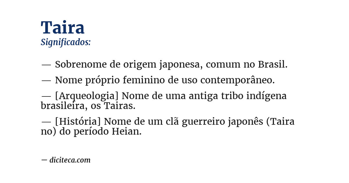 Significado de taira