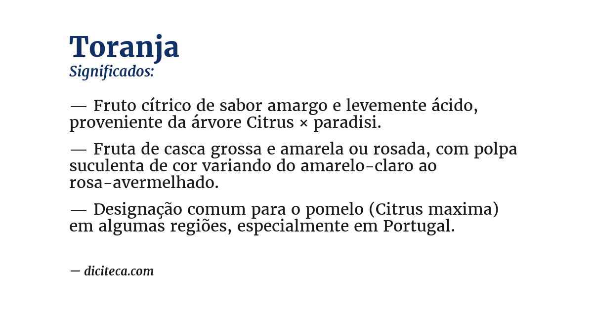 Significado de toranja