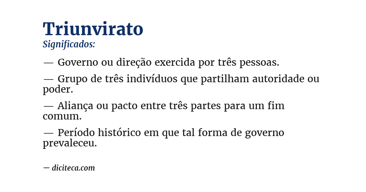 Significado de triunvirato