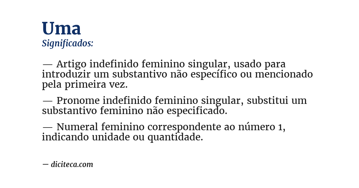 Significado de uma