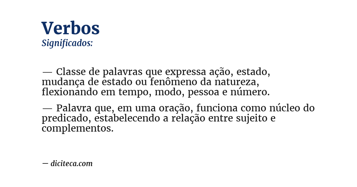 Significado de verbos