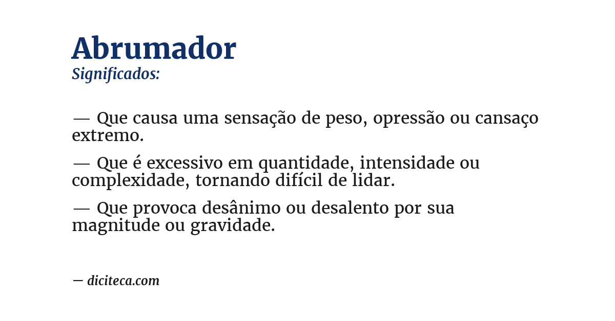 Significado de abrumador